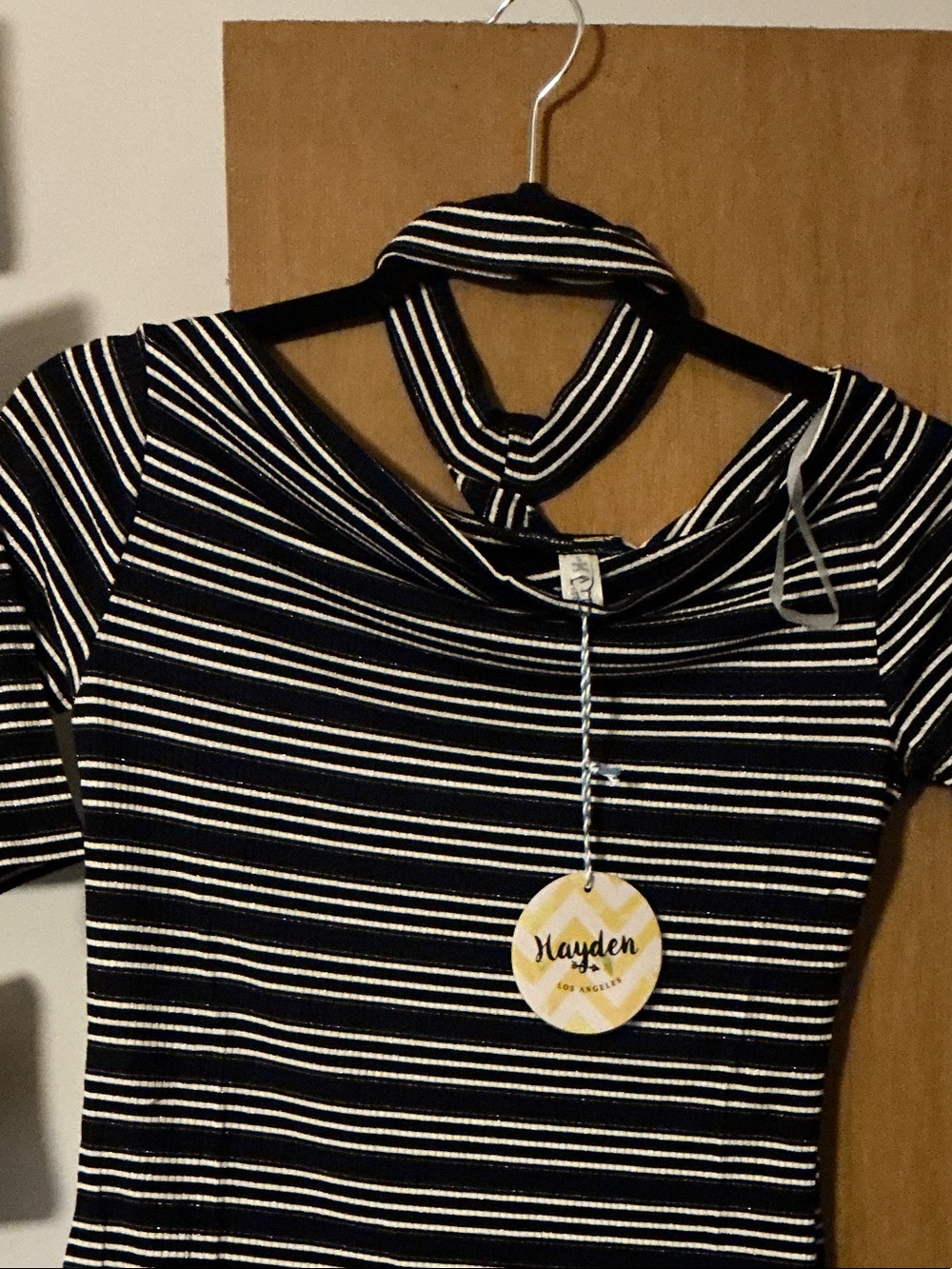Black & White Striped Crewneck Sweater
